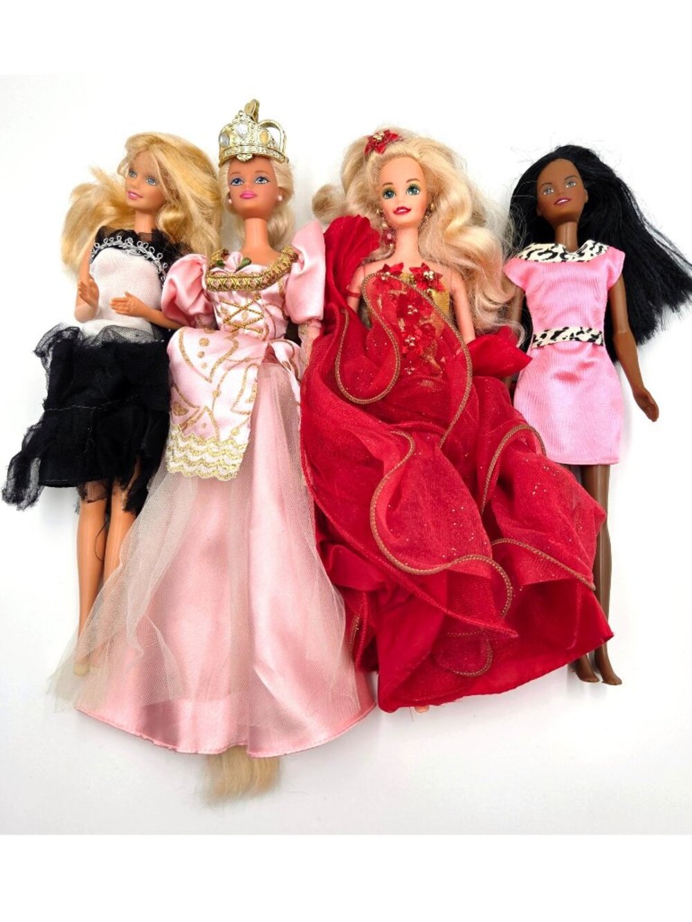 Barbie Doll Lot Walking Rapunzel 1993 Holiday Pajama Fun Nikki Mattel 4 Dolls